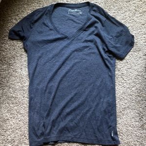Gray Eddie Bauer vneck tshirt